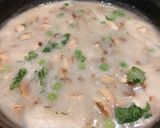 A picture of step 3 of Mushroom and Peas Soup (with fresh cream, herbs).