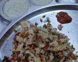A picture of step 6 of #cook pad india#Vegetables Rava upuma with coconut chutney.#.