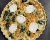 Une image de l'étape 9 de Quiche butternut chèvre épinards.