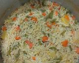 A picture of step 4 of Vegetable rice.