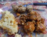 Foto del paso 12 de la receta: Albóndigas cocinadas al disco: 2 variantes con puré a las 3 pimientas