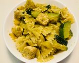A picture of step 8 of Zucchini Chicken Pesto Pasta.
