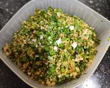 A picture of step 6 of Seasons Freshest Flavours ln A Bowl ----- Methi Muthiya, Ratalu, Tuver Dana, Bateti Nu Shaak.