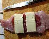 Une image de l'étape 4 de Cordon bleu raclette et champignons farcis.
