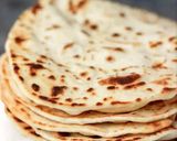 A picture of step 3 of Shawarma bread and shawarma.