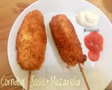 Foto langkah ke 3 dari resep Corndog Sosis Mozarella.