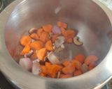 A picture of step 1 of Creamy Carrot and Ginger soup.