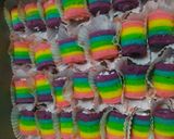 Foto langkah ke 7 dari resep Rainbow kukus gulung.