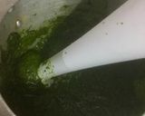 A picture of step 5 of Sarson Ka Saag with Makki Ki Roti.