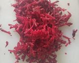 A picture of step 1 of Beet kachumber salad.