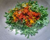 A picture of step 1 of Gehu methi puri.