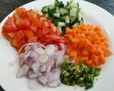 รูปขั้นตอนการทำที่ 1 ของ ไข่ราดหมูผัดพริกเกลือ