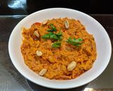 A picture of step 8 of Kaddu ka bharta.