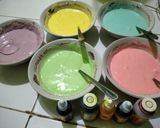 Foto langkah ke 3 dari resep Steamed rainbow cake.