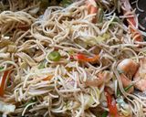 A picture of step 6 of Shrimp Chowmein.