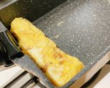 A picture of step 5 of Egg Tamagoyaki with Menma and Shiso.