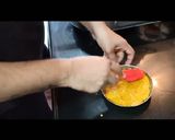 A picture of step 4 of Mango burfi.
