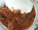A picture of step 6 of Tuwon shinkafan miyan taushe.