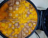 A picture of step 4 of Choco orange waffle cake.