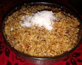 A picture of step 4 of Baati choorma.