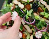 A picture of step 3 of Spring time salad with harissa chicken.