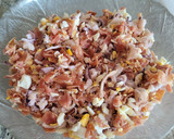 Foto del paso 2 de la receta: Calamares rellenos de jamón y huevo duro