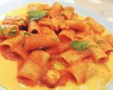 Foto del paso 9 de la receta: Rigatoni al ragù de Pulpo con base de crema de Calabaza