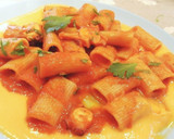 Foto del paso 9 de la receta: Rigatoni al ragù de Pulpo con base de crema de Calabaza