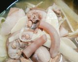 Hình bước làm 3 của món Đuôi heo hầm măng