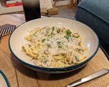 A picture of step 7 of Creamy mushroom pasta.