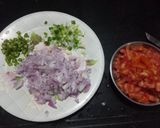 A picture of step 2 of Veg macroni.