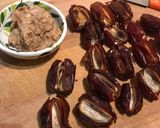 A picture of step 2 of Mini Vegan Snickers.