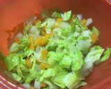 A picture of step 5 of Colorful Vegetable Katsu Donburi.