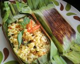 Foto langkah ke 5 dari resep Nasi Bakar Tongkol Suwir.