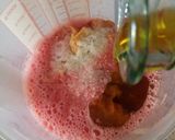 A picture of step 3 of Watermelon, Tomato, and Red Onion Gazpacho.