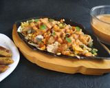 A picture of step 16 of Veg seekh kabab sizzler.