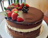 Foto langkah ke 14 dari resep Triple chocolate mousse cake.