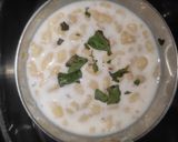 A picture of step 3 of Boondi Raita.