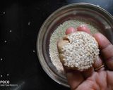 A picture of step 5 of Thandai Seasame cookies.