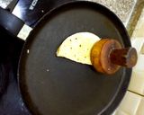 A picture of step 3 of Rotli stuffed with Jibno and Mint Jibna Feta cheese Sudan.