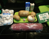 Foto del paso 1 de la receta: Solomillo con salsa de champiñones y patatas panadera