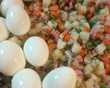 A picture of step 4 of Olivye /Ukrainian Potato Salad.