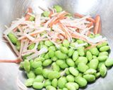 A picture of step 1 of Edamame Cheese Hanpen Balls for Bento.