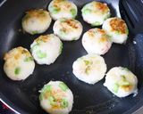 A picture of step 5 of Edamame Cheese Hanpen Balls for Bento.