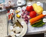 صورة لخطوة 1 من وصفة طاجن لحمة بالخضروات