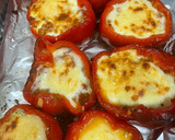 Foto del paso 8 de la receta: Pimientos Rojos rellenos! Rico almuerzo keto!