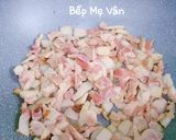A picture of step 4 of Bánh xèo with Shrimp, Pork, Squid, and Quail Eggs.