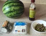 Watermelon feta cheese and soft cheese canapés recipe step 1 photo