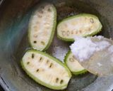 A picture of step 1 of Stuffed teasel gourd pakoda.