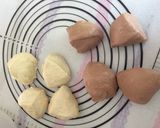 Foto langkah ke 4 dari resep Roti Tawar Marbel Coklat (sponge dough method) *M27.